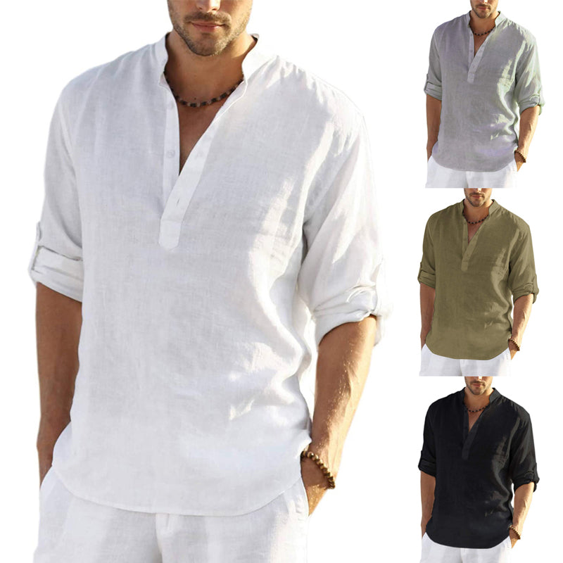 Men's Cotton Linen Hippie Casual T-Shirt – playfulhare
