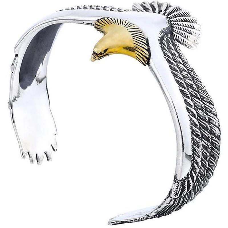 Silver eagle bracelet