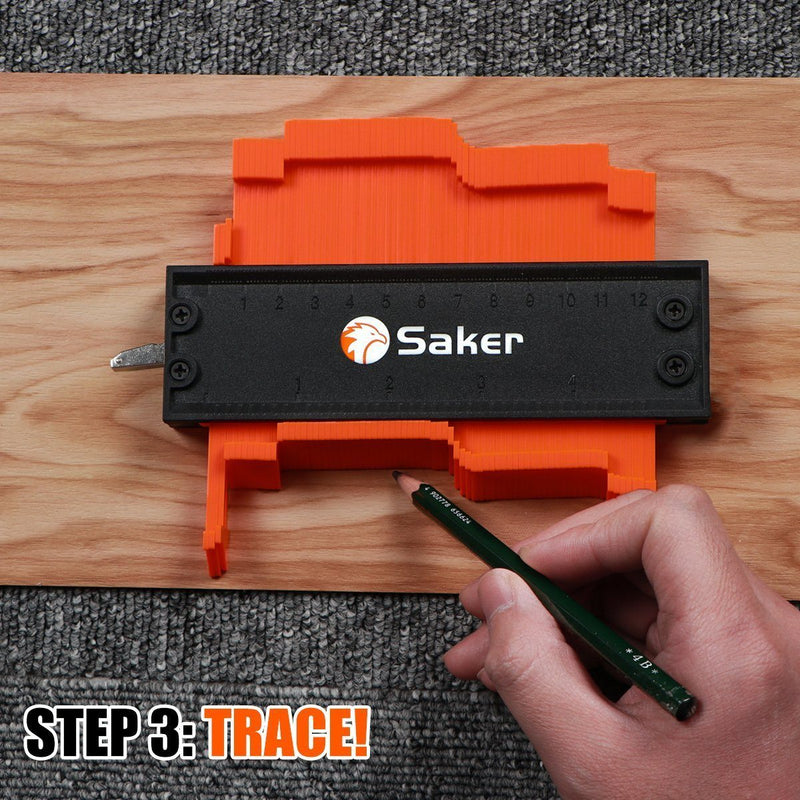 Saker® Contour Gauge Profile Tool -Precisely Copy Irregular Shape Duplicator