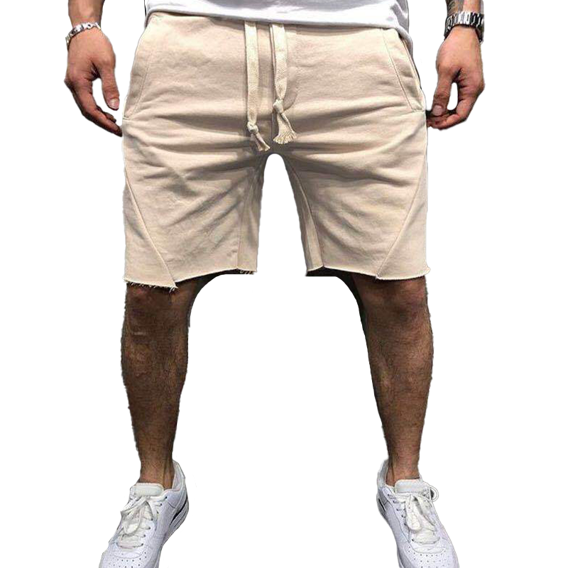 Solid color breathable summer sports shorts