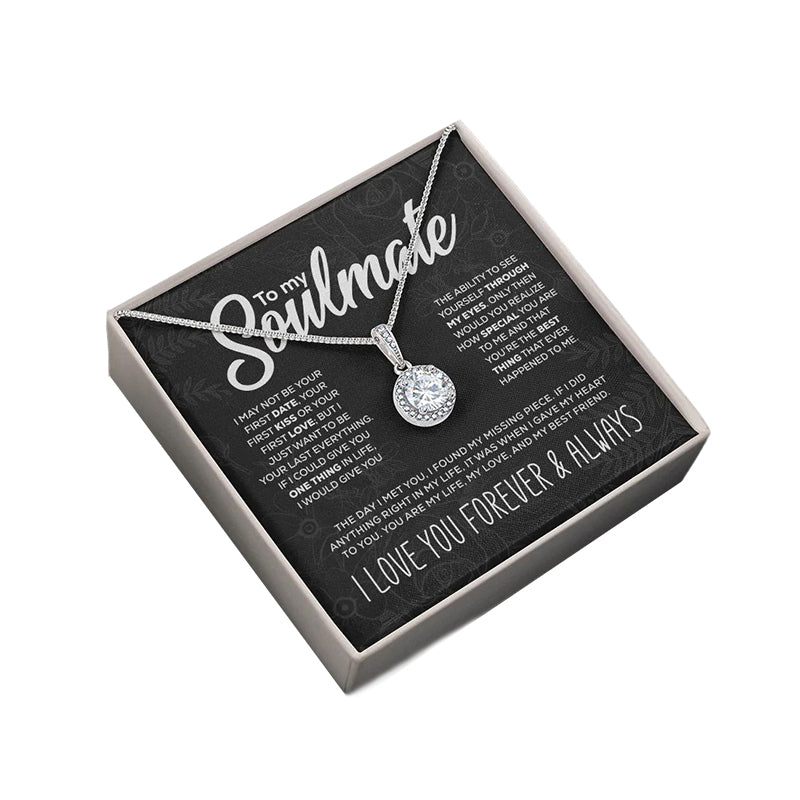 To My Soulmate Sparkling Round Created Necklace  - 🔥🔥A Limited Time With The Lowest Discount