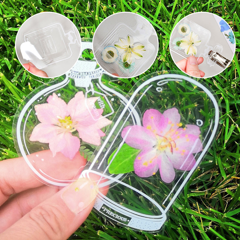 Transparent Dried Flower Bookmarks(30pcs/set)